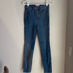 Madewell High Rise Blue Button-Fly Jeans
